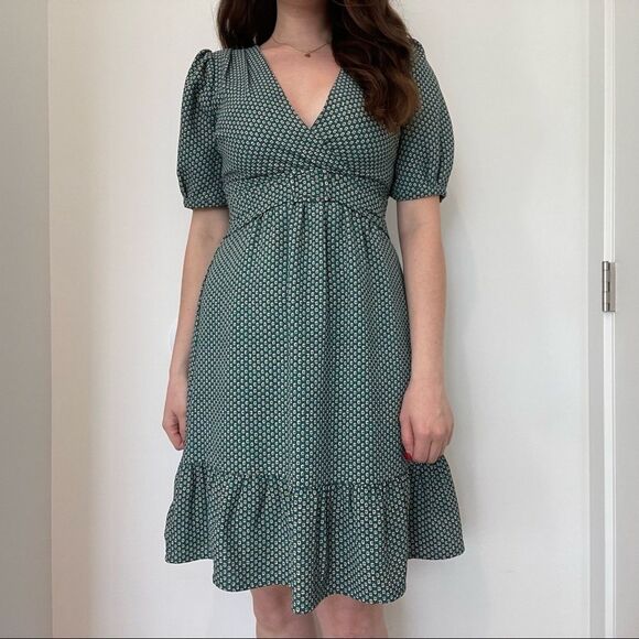 ANTHROPOLOGIE MAEVE Martina Belted Retro Wrap Dress Size 0 - Picture 4 of 4